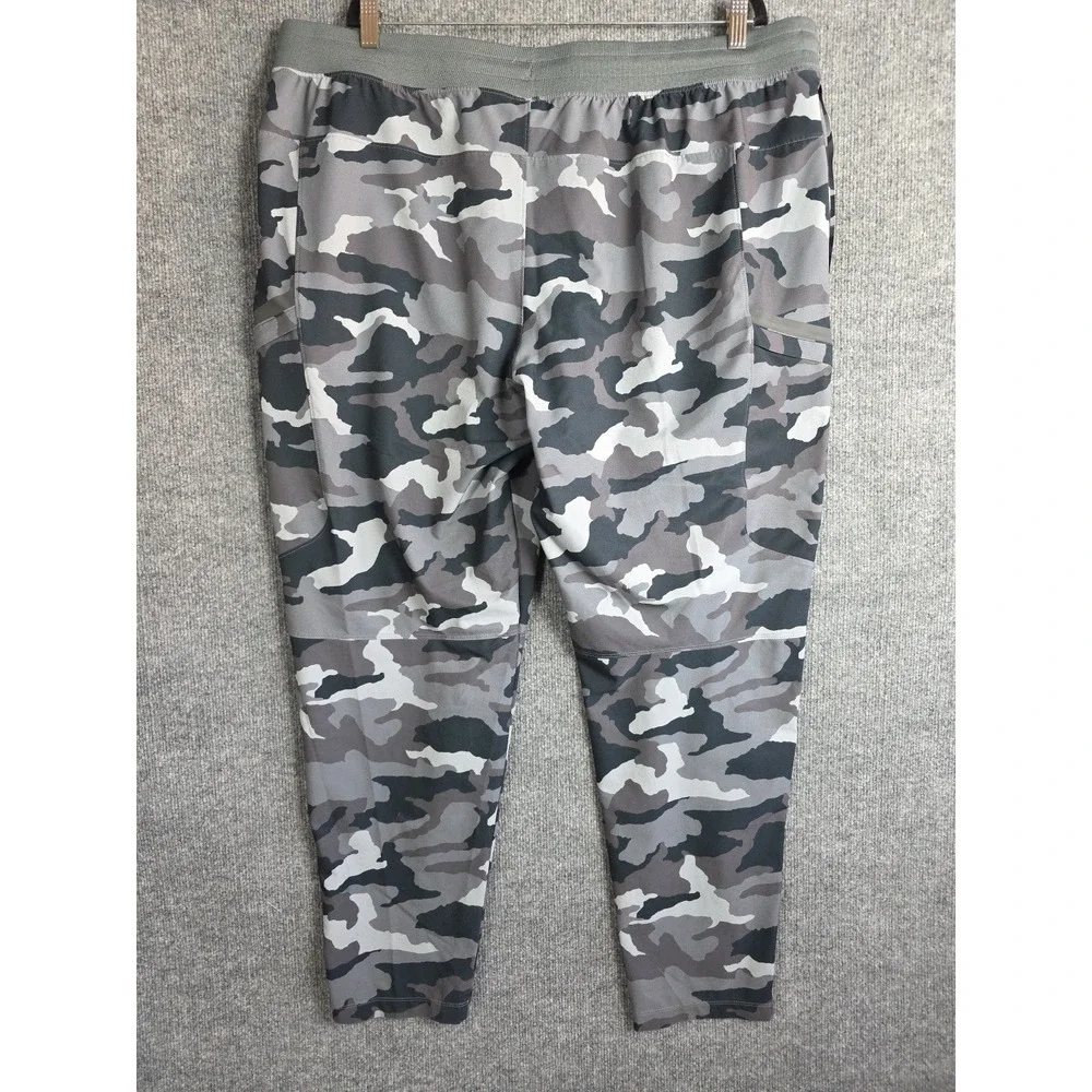 Under Armour Mens 3XL UA Elite Cargo Camo Printed Pants Gray/Black Athletic XXXL